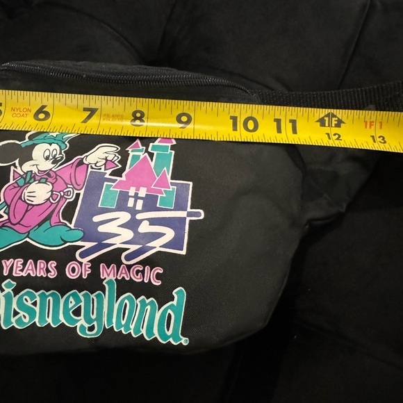 35th Anniversary VTG Disney Black Fanny Pack Belt Bag Mickey Mouse - Picture 6 of 11